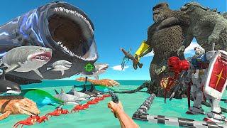 FPS Avatar Rescues Kaiju Monsters and Fights Bloop | KONG 2024 - Animal Revolt Battle Simulator