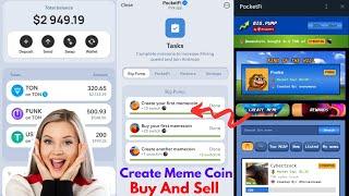 How To Create Meme Coin In PocketFi Airdrop ? Meme Coin Buy And Sell | Complete Guide In Hindi