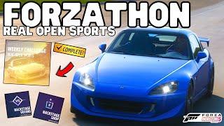 Forza horizon 5-How to complete Weekly Forzathon REAL OPEN SPORTS-Horizon backstage-Forzathon shop