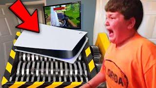 kid shredded ps5 after losing fortnite.. (BIG MISTAKE)