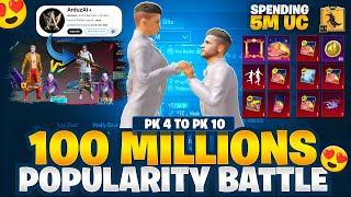 Pk4 To Pk10 Popularity Battle Journey - 100 Million Popularity Snipe - How To Win Popularity Battle