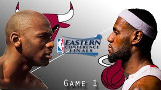 LEBRON's HEAT vs JORDAN's BULLS. Game 1. Eastern Conference Finals.