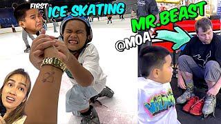 I MET MR  BEAST @  SM MOA (FIRST TIME ICE SKATING) | ANDRAKE STORY