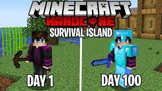 I Survived 100 Days on a ISOLATED SURVIVAL ISLAND in Minecraft Hardcore...