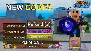 *NEW* ALL WORKING CODES IN KING LEGACY 2024! | KING LEGACY CODES PERM GATE