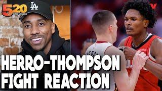 Jeff Teague REACTS to Tyler Herro vs. Amen Thompson FIGHT in Heat-Rockets game | 520 in the Morning