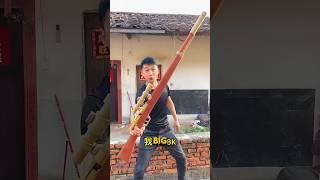 My sister made me a wooden machine gun !! #shorts #ytshorts #woodworking