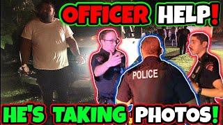 OFFICER HELP! He's Taking PHOTOS! Amherst Police