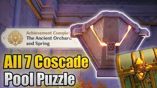 All Cascade Pools Puzzle The Acient Orchard Spring Hidden Achievement | Genshin Desert 3.4