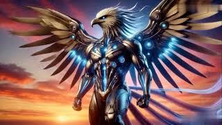 The Ultimate Fusion: Eagle Meets Futuristic Warrior!