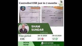 Sham Sundar.. He controlled ESR in just 2 months