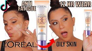 TIKTOK MADE ME BUY IT L'OREAL MAGIC ANTI-FATIGUE BB CREAM + WEAR TEST *oily skin* | MagdalineJanet l