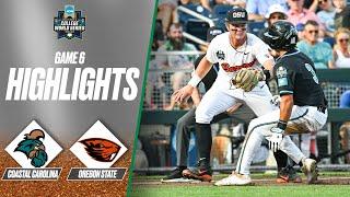 Coastal Carolina vs. Oregon State: 2025 Men's College World Series | Extended highlights