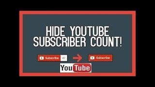 How to Hide Your YouTube Subscriber Count in (English)