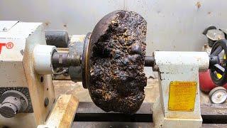NDT Woodworking\\\Make a Small bowl From Epoxy Glue and Burnt Wood