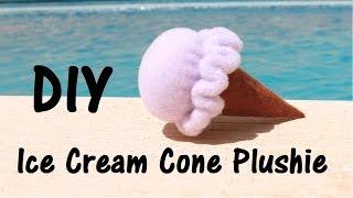 Ice Cream Cone Plushie | 5 minute DIY