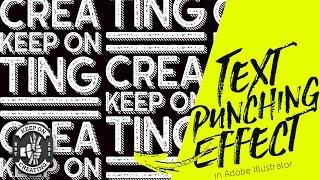 Illustrator Tutorial - Text Shadow punch effect using illustrator pathfinder