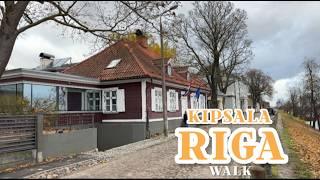 Kipsala island in Riga: autumn walk 4HD video