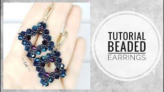 #МК - Плетеные серьги из бисера и биконусов | #Tutorial - Braided earrings with beads and bicones