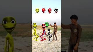 Red Spiderman, Yellow Dame tu Cosito, Venom & Me Correct head matching VFX Magical Game #shorts #vfx