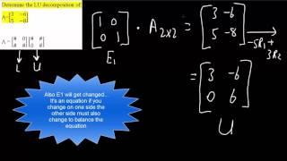 LU Decomposition—2x2 matrix (example)