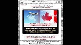 Canada to allocate over 40% of PR admissions in 2025 for international students and workers.