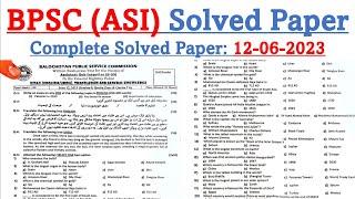 BPSC (ASI) Session-1 Quetta Zone & Quetta City Complete Solved Paper: 12/06/2023 | #bpsc #asi paper