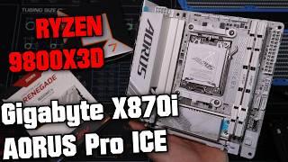 Gigabyte X870i AORUS Pro ICE  VRM & PCB Breakdown! RYZEN 9800X3D & Kingston FURY Renegade DDR5-8000