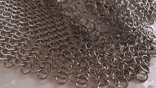 Silver Color Ring Mesh Fabric For Decoration Facade Wall