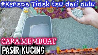 TRIK MUDAH IRIT PASIR KUCING || sekali beli tidak perlu beli lagi || easy trick to save cat sand