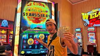 My Amazing Win On The SQUID GAMES SLOT In Las Vegas!