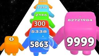 Level Up Numbers vs Jelly Tube Run - Level Up Number (Max Level, New Update) ASMR Gameplay