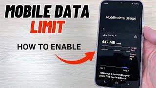 How to Set MOBILE DATA LIMIT on Samsung Galaxy