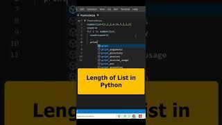 Get the length of a list in Python Part 14 | Python programming #python