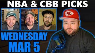 NBA & College Basketball Picks with Kyle Kirms | Wednesday March 5th