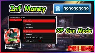 [OP] Roblox Zombie Bunker Tycoon Script - Inf Money | OP Gun