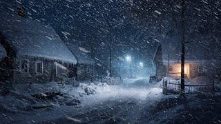 Freezing Blizzard Winter Storm | Icy Snowstorm & Strong Howling Wind | Blizzard Sounds for Sleeping