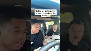 Calling my girlfriend my “friend ”to see her reaction #funny #haha #couple #funnyprank