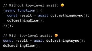 ¿Qué es top-level await? Evitando la IIFE y soporte de navegadores