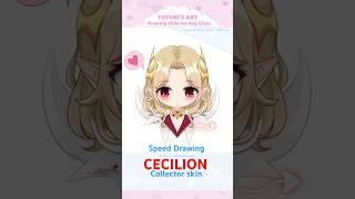 Speed drawing chibi Cecilion Collector from MLBB, Short version.