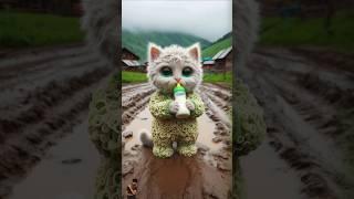  Evolution of Cat : Drink Milky Noodles Cat  #cute #dance #funny #shorts