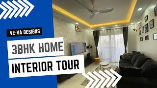 Mrs.Vinitha and Mr.Chetan 3 BHK Home Interiors Home Tour #VEVA #DESIGNS #INTERIOR