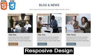 How To Make Blog Card Design Using HTML & CSS | Blog Post Card With HTML & CSS
