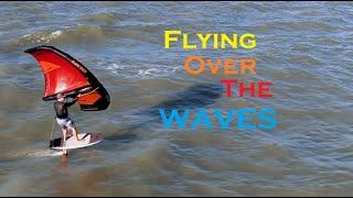 HydroFoil Foil Surfing With Wing North Foils Crystal Beach Texas Drone Video