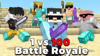 1 vs 100 Players Simulate Minecraft Manhunt