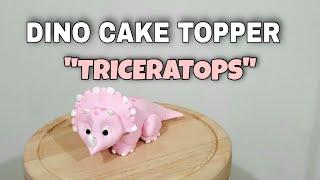 DINO CAKE TOPPER_THE TRICERATOPS