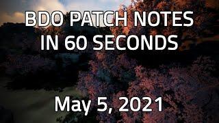 NA BDO: 60 Seconds Patch Notes [May 5, 2021]