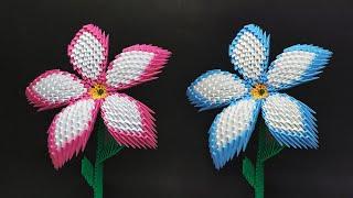 How to make a 3D origami Flower