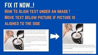 How to Vertically Align Text Below the Image | Move text below picture |Aligning text under an image