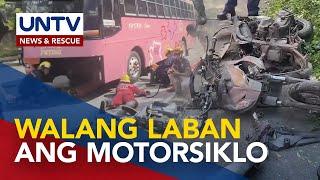 2 nasawi, 2 sugatan nang araruhin ng bus ang tatlong motorsiklo sa Mariveles, Bataan